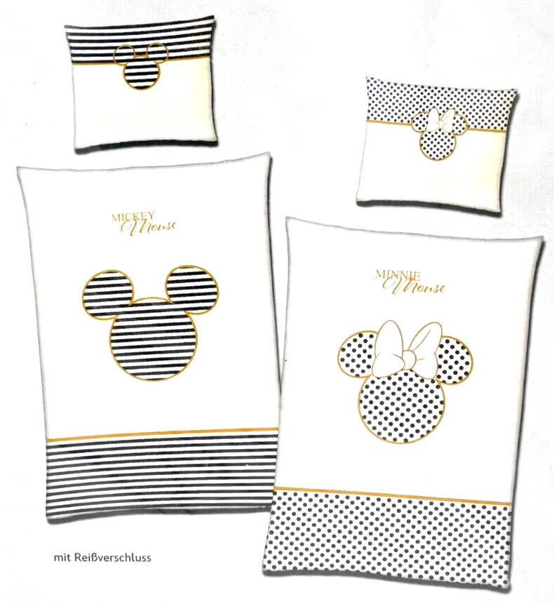 Disney Mickey & Minnie Partner-Bettwäsche, 4-teilig