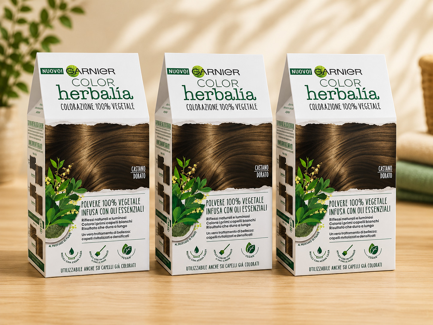 Garnier Color Herbalia Castano Dorato, 3er-Pack